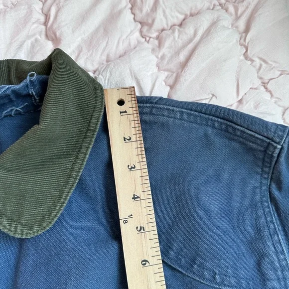 Vintage L.L. Bean Canvas Barn Chore Jacket Navy Men’s L Tall USA H148 - Picture 6 of 9
